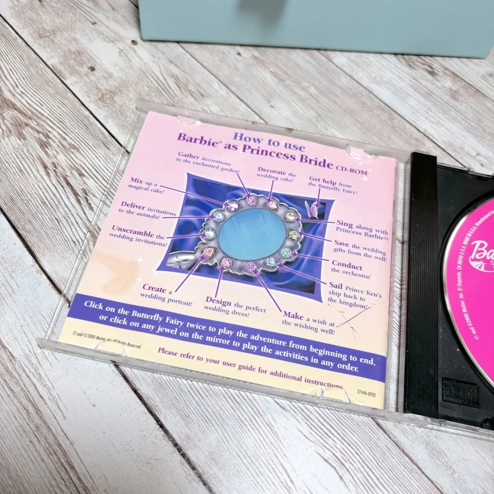 Barbie As Princess Bride PC CD ROM Mattel 2000 Computer Game Windows 95 98 Mac - Picture 6 of 6